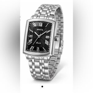 Invicta Black Dial Silver Bracelet Watch